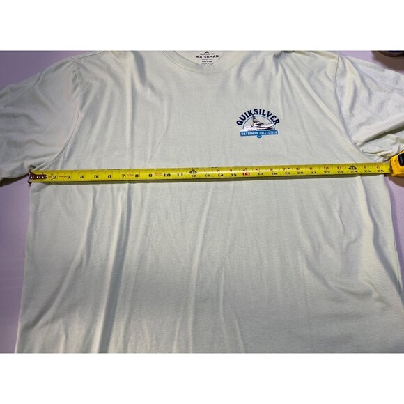Quiksilver Waterman Collection Mens XXL T-Shirt Light Green 100% Cotton - Picture 5 of 10